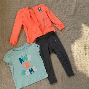 Champion Kids' Set - Orange, Light Blue, and Dark Gray